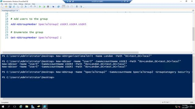 16- Automate Groups and OUs with PowerShell