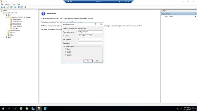 28- DHCP резервация