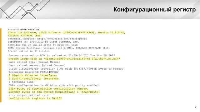 Глава 2-3 Сети- Управление устройствами Cisco