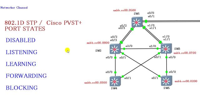 23 - Состояние портов STP 802-1D и Cisco PVST+