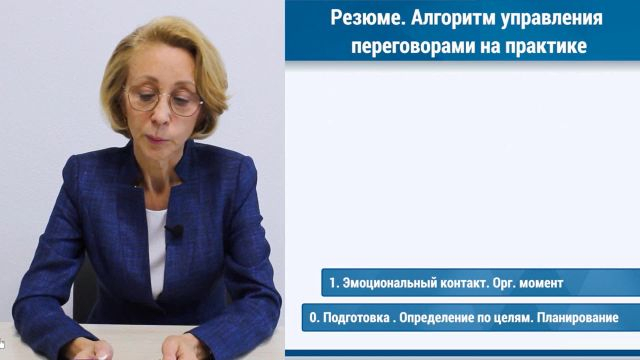 Резюме. Алгоритм управления переговорами на практике