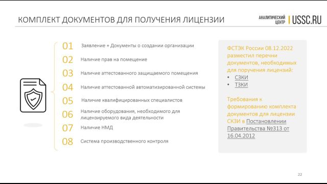 Лекция №9 ''Лицензирование в области защиты информации''